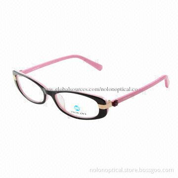 Beautiful Acetate Eyewear Frame with Trim, Sized 52-17-135mm